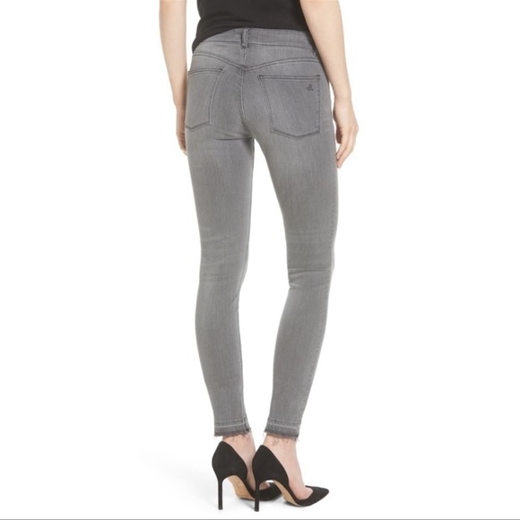DL1961 Florence skinny mid rise instasculpt grey raw hem - Picture 2 of 13